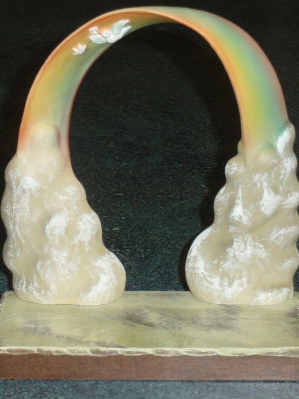 Anri Juan Ferrandiz Rainbow Arch Clouds Dove Display Stand Italy Vintage W/ Box!